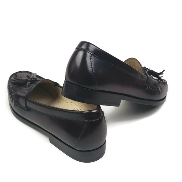Cole Haan Pinch Tassel Loafers Size 9 B Burgundy - Picture 4 of 12